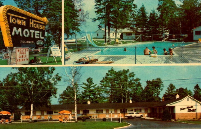 Town House Motel (Quality Inn) - Old Postcard (newer photo)